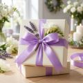 Wstążka prezentowa i dekoracyjna tafta liliowa 8mm 50m | Floristik24.pl