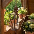 Metalowa korona do zawieszenia z haczykiem rdzawy brąz Ø11cm W17cm | Floristik24.pl