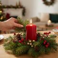 Świeca okrągła 120/60 stara czerwona 16 szt | Floristik24.pl