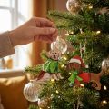 Ozdoba świąteczna w kształcie psa, ozdobna zawieszka, pies w szaliku i czapce, 12 cm, 2 sztuki | Floristik24.pl