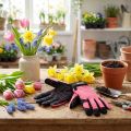 Rękawiczki syntetyczne Kixx Rozmiar 8 Różowe, Czarne | Floristik24.pl