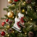 Łyżwy drewniane białe do zawieszenia 8cm 3 szt | Floristik24.pl