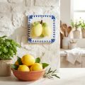 Dekoracja ścienna cytrynowa płytka ceramiczna dekoracja kuchni 15×15cm | Floristik24.pl