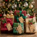 Zawieszki do prezentów Merry Christmas papier naturalny brązowy 8,5×5,5cm 20 szt | Floristik24.pl