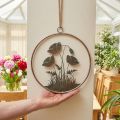 Dekoracja ścienna, kwiatowa, metalowa, różana, vintage, Ø30,5 cm, dekoracja wiosenna, dekoracja letnia | Floristik24.pl