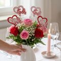 Wtyczka kwiatowa ozdobna „Love” Walentynki 25,5cm 16 szt | Floristik24.pl