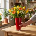 Wazon „Fizzy” Ø13,5cm W20cm czerwony 1 szt | Floristik24.pl