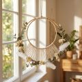 DIY ozdobne wiszące pierścionki Boho podwójne naturalne Ø20/15cm zestaw 4 szt. | Floristik24.pl