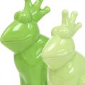 Floristik24 Ceramiczna figurka dekoracyjna żaby, letnia dekoracja żaby książę 10,5 × 5,5 × 7cm 4szt