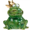 Floristik24 Wiosenna dekoracja, żaba z koroną, figurka dekoracyjna, żabi książę