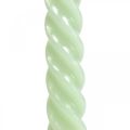 Floristik24 Świece skręcane świece spiralne zielona mięta Ø2,2cm W30cm 2szt