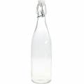 Floristik24 Ozdobna butelka, flip-top butelka, szklany wazon do napełnienia, świecznik