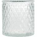 Floristik24 Dekoracyjny szklany diamentowy szklany wazon przezroczysty wazon na kwiaty 2 szt.