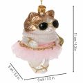 Szklane ozdoby koty z tutu jako ozdoba choinkowa 11cm 2szt. | Floristik24.pl