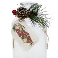 Floristik24 Butelki szklane z dekoracją świąteczną 2szt.