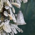 Floristik24 Dzwonki bożonarodzeniowe, ozdoby choinkowe, dzwonki szklane Ø6,5cm W8cm biały zestaw 2 szt