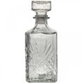 Floristik24 Szklana karafka, szklana butelka z korkiem, szklana karafka wys. 24 cm
