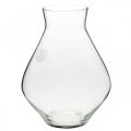 Floristik24 Wazon na kwiaty szklany bulwiasty szklany wazon przezroczysty dekoracyjny wazon Ø20cm W25cm