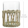 Floristik24 Szklany wazon szklany pleciony szklany stół do dekoracji stołu Ø8cm W12cm