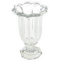 Floristik24 Wazon szklany ze szklanym wazonem na nóżkach Ø13,5cm W22cm