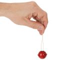 Zawieszki dekoracyjne w kształcie dzwonka z motywem gwiazdy, 3 cm, 9 szt. | Floristik24.pl