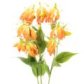 Floristik24 Sztuczny kwiat pomarańczy Gloriosa na długich łodygach do wazonów 80cm 3 szt.