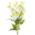 Floristik24 Sztuczny kwiat Gloriosa, biały i żółty, elegancka gałązka kwitnąca do dekoracji, 80 cm, 3 sztuki