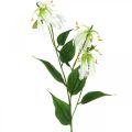 Floristik24 Sztuczna lilia, dekoracja kwiatowa, sztuczna roślina, jedwabny kwiat biały L82cm 3szt