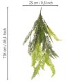 Sztuczna paproć, ozdobna gałązka paproci do przyklejania i zawieszania, 118 cm | Floristik24.pl