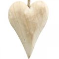 Serce z drewna, ozdobne serce do zawieszenia, dekoracja serca W16cm 2szt