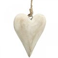 Floristik24 Serce z drewna, ozdobne serce do zawieszenia, dekoracja serca W10cm 4szt