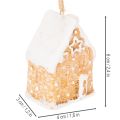 Domek z piernika ceramiczna wisząca dekoracja zimowa świąteczna 6 cm 3 szt. | Floristik24.pl