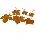Floristik24 Dekoracja jesienna liście metaliczne rdzawe liście klonu 6 sztuk