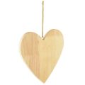 Floristik24 Drewniane serca do malowania wieszaków dekoracyjnych serce naturalne 20x20cm 3szt