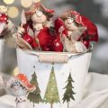 Gałązki ozdobne sztuczne z dzikiej róży z 7 owocami ciemnoczerwone 48cm | Floristik24.pl