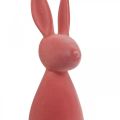 Floristik24 Deco Bunny Deco Easter Bunny Flokowany Pomarańczowy Morelowy W69cm