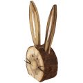 Floristik24 Głowa królika z drewna natura 11cm - 12cm 6szt