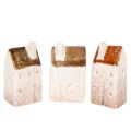 Floristik24 Zestaw dekoracyjnych domków ceramicznych, domki miniaturowe do postawienia, 7cm, 3 sztuki