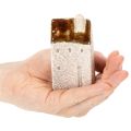 Zestaw dekoracyjnych ceramicznych domków w miniaturze, dekoracja stołu, 9 cm, 3 sztuki | Floristik24.pl