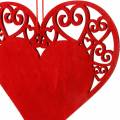 Floristik24 Serce do powieszenia, dekoracja ślubna, zawieszka w kształcie serca, dekoracja serca, walentynki 12 sztuk