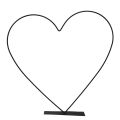 Floristik24 Pierścionek dekoracyjny z metalową pętelką w kształcie serca do pozycji stojącej, szer. 40,5 cm