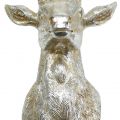 Floristik24 Głowa jelenia do dekoracji ścian złota, srebrna 22cm x 32cm