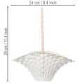 Kosz ślubny dla dziewczynki z kwiatami 24 cm x 17 cm | Floristik24.pl