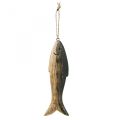 Floristik24 Drewniana rybka duża, zawieszka rybka drewno 29,5cm