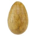 Floristik24 Jajka drewniane drewno mango w siatce jutowej Dekoracja wielkanocna naturalna 7–8cm 6szt