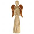 Floristik24 Drewniany aniołek z rdzawymi skrzydłami 38x13,5cm