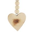 Floristik24 Drewniany wieszak dekoracyjny serca drewniane ozdobne serca spalone 8cm 6szt