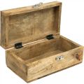 Floristik24 Drewniane pudełko z pokrywką Pudełko na biżuterię Drewniane pudełko 21,5 × 11 × 8,5 cm