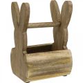 Koszyk wielkanocny dekoracja stołu z drewna królika Wielkanocny koszyk wielkanocny 13 × 12 × 20 cm