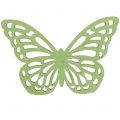 Floristik24 Motylek drewniany zielony/biały 5cm 36szt